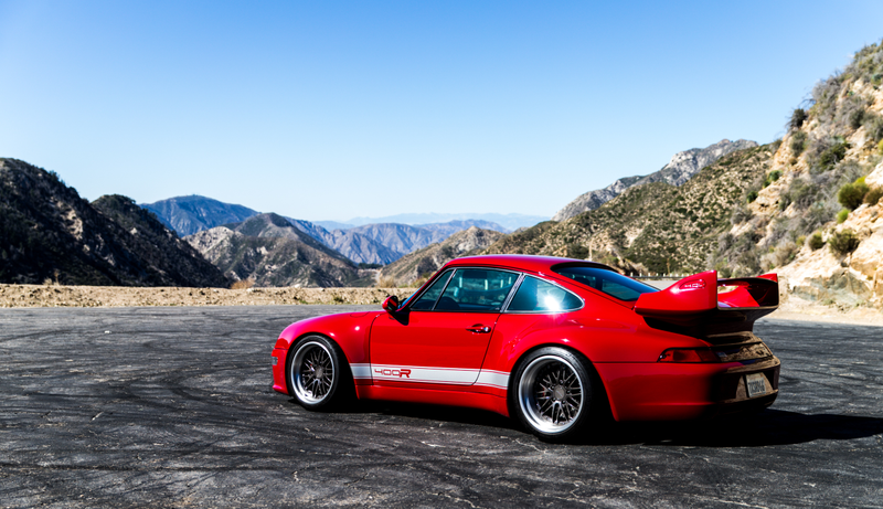 The Gunther Werks 400R, along the Angeles Crest Highway